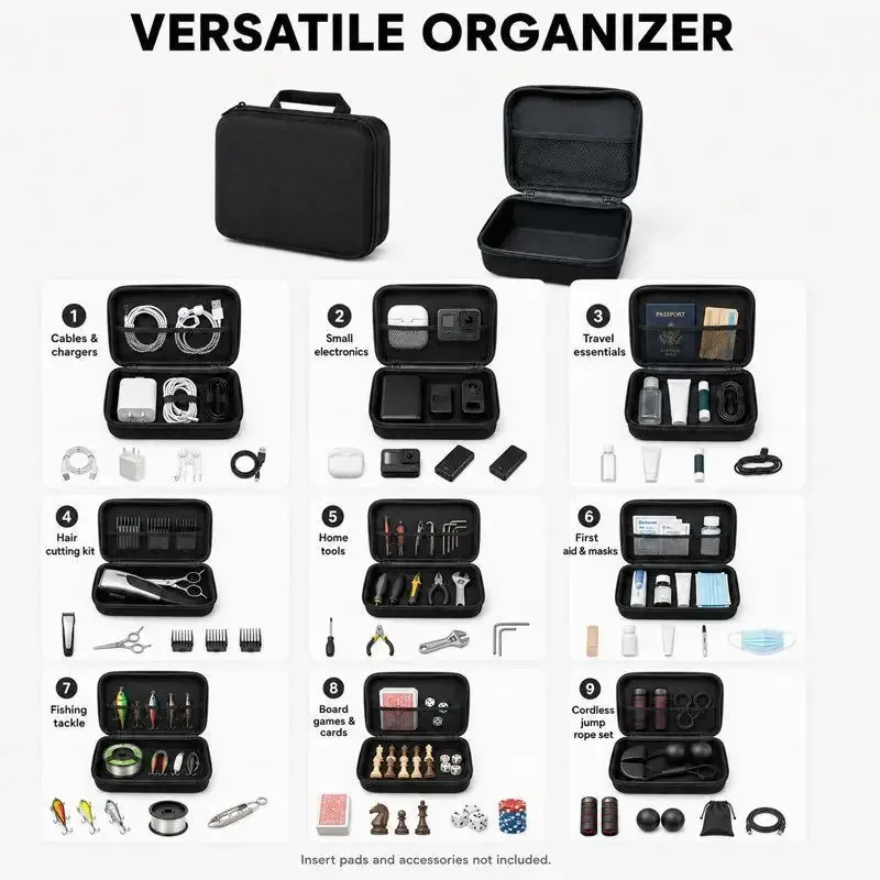 sac voyage polyester noir protection antichoc résistant éclaboussures portable travail week end usage courant
