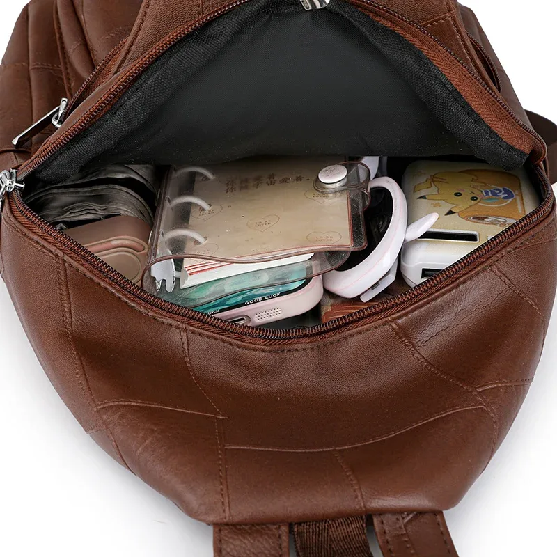 sacs à dos multifonctions en cuir pu pour femmes, sacs à dos d'école pour dames, pack de poudres de téléphone, sacs initiés, nouveau
