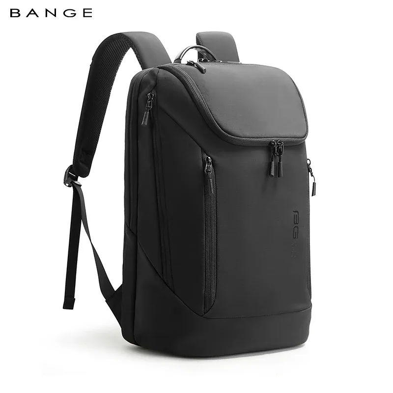 sac dos nylon unisexe noir gris bleu fermeture éclair motif solide détails métalliques tissu résistant transport journalier voyage affaires