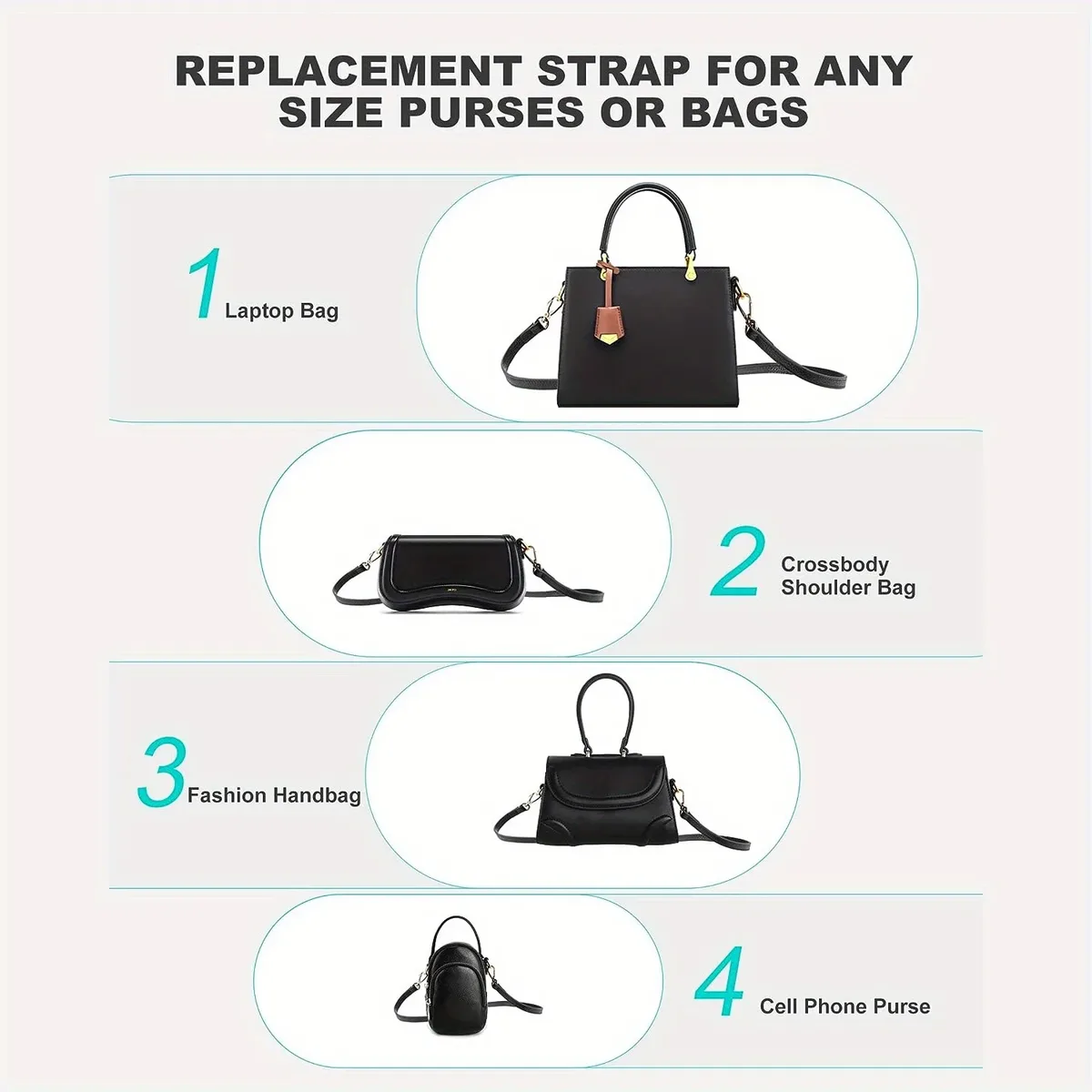 sangle de sac en cuir pu pour sac à main, poignée de remplacement bricolage, accessoires de sac à bandoulière