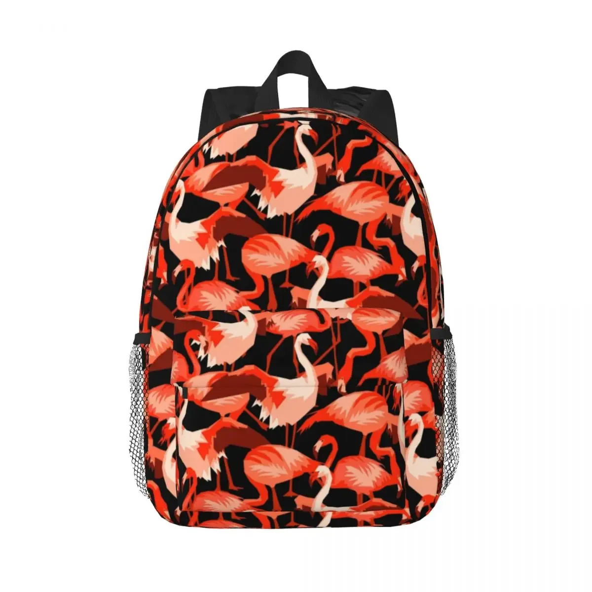 sac à dos à motif sans couture pour femmes et hommes, sac à livres pour étudiants, convient aux sacs pour ordinateur portable 15 pouces, plantes tropicales, flamant rose, oiseau