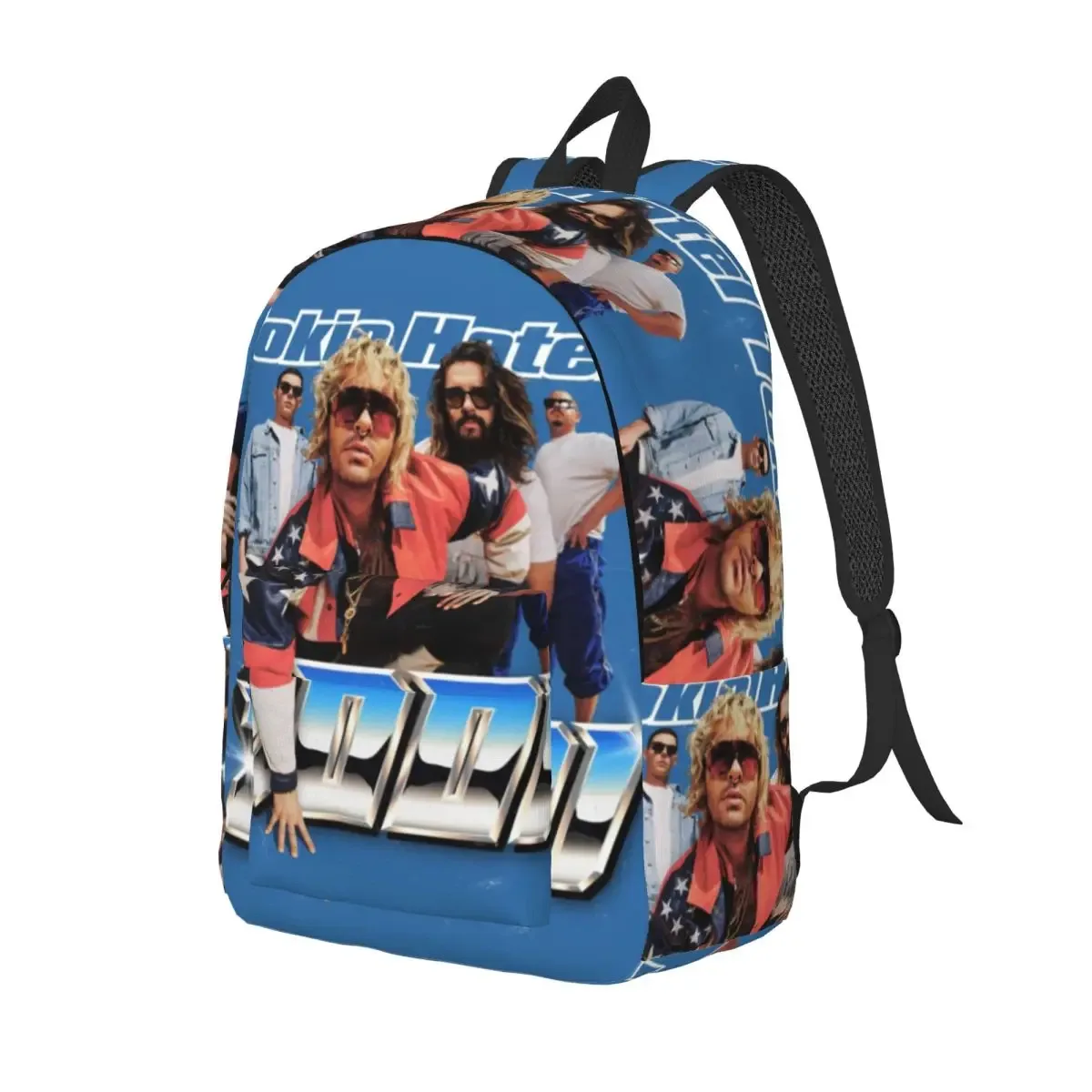 tokio hotel billkaulitz sac à dos pour hommes femmes décontracté étudiant affaires sac à dos rock musique ordinateur portable sac à bandoulière durable