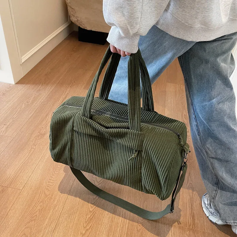 sac de voyage de haute qualité en velours côtelé pour femmes, sac à bandoulière, fourre-tout pour dames, grand sac à main de styliste, 2026