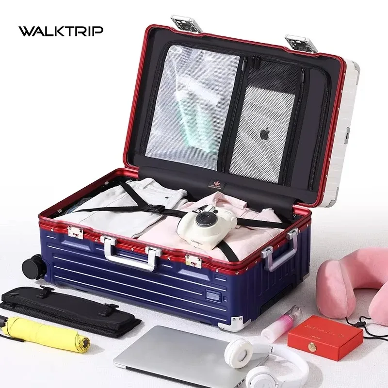 valise de voyage de luxe, haute qualité, matériau pc épaissi, bagage à roulettes avec cadre en aluminium, serrure tsa, 20/24/26/28/30 pouces
