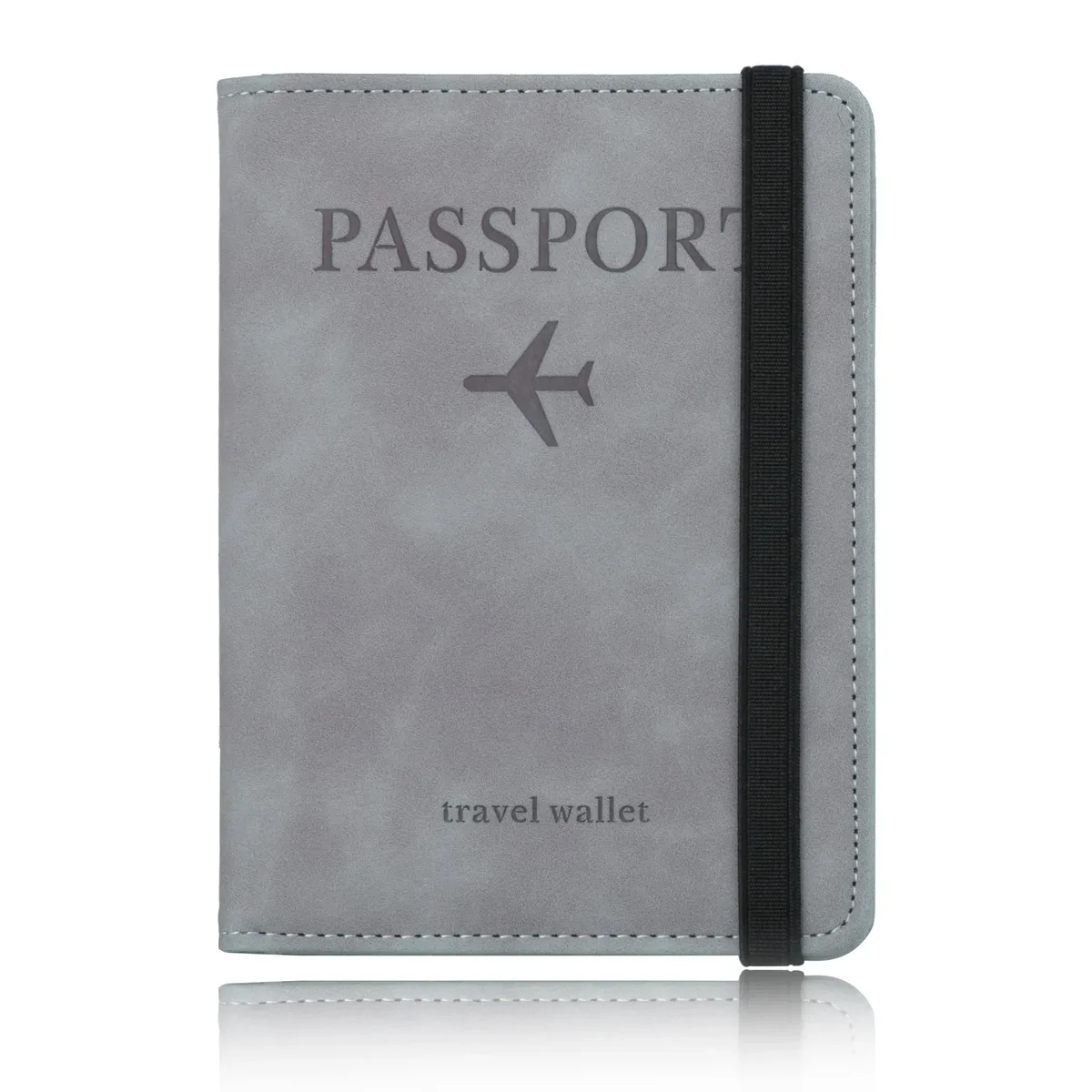 étui à cartes en cuir bloquant rfid, porte-passeport, portefeuille, accessoires de voyage pour femmes et hommes