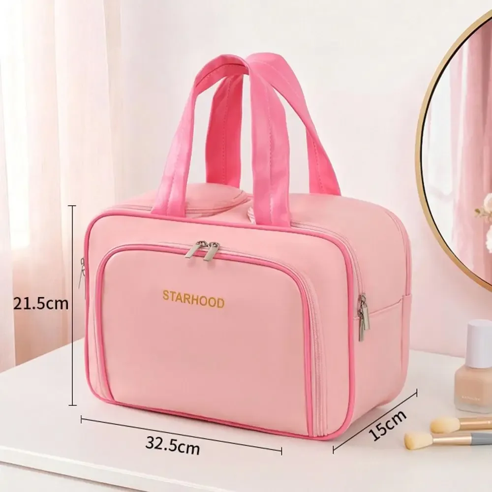 sac à cosmétiques de grande capacité, trousse de toilette portative étanche, organisateur de maquillage multi-compartiments, sac de rangement de maquillage