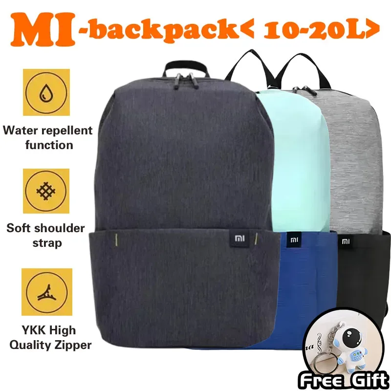 sac à dos coloré xiaomi, petit sac pour ordinateur portable, sac à bandoulière pour hommes et femmes, sac de sport portable imperméable pour étudiants, 10-20l