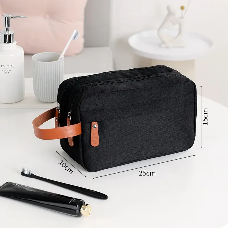 sac de maquillage en toile oxford pour hommes et femmes, trousse de toilette de voyage de bonne qualité, organisateur étanche, pochette de lavage, sac à main, étui à cosmétiques