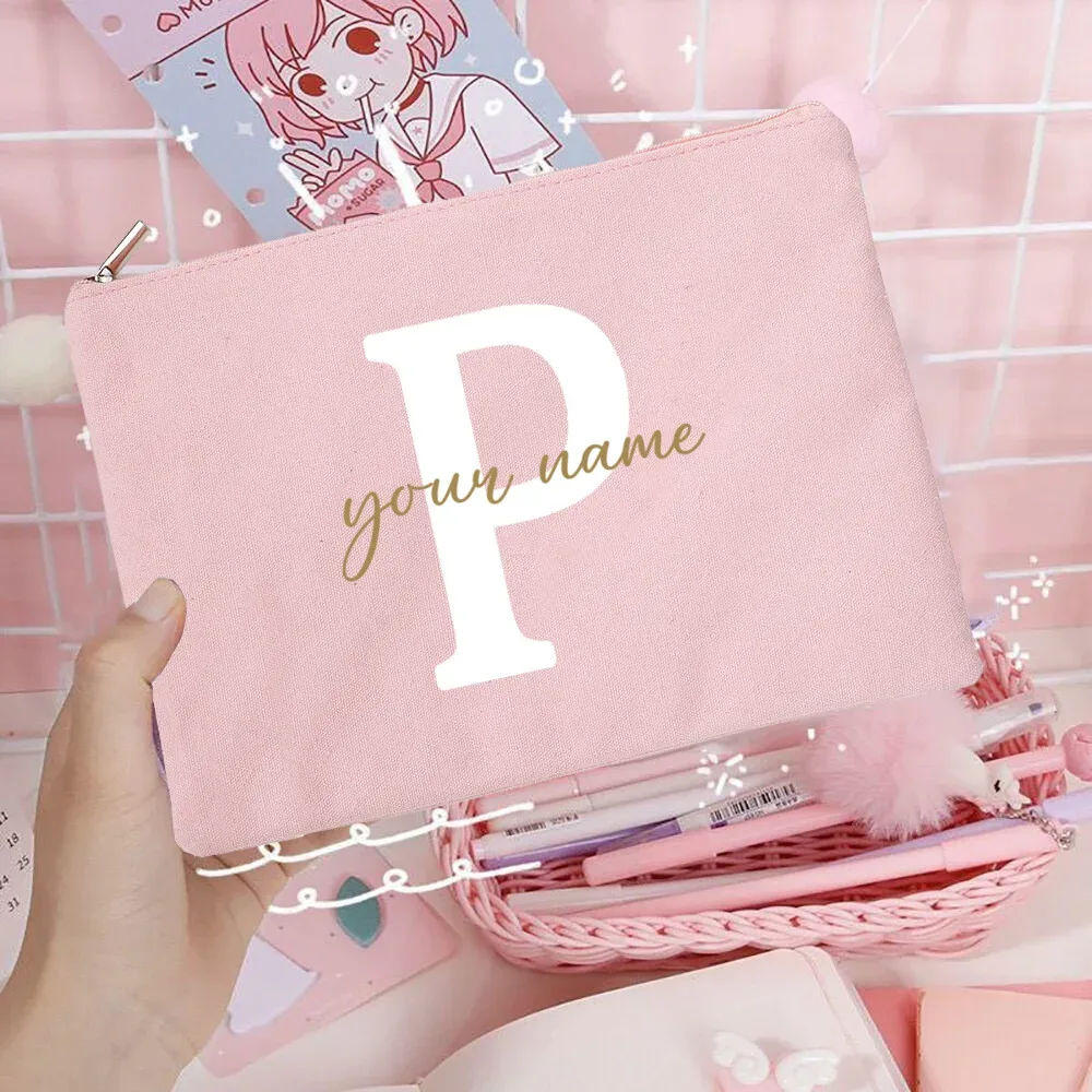 sacs à cosmétiques de demoiselle d'honneur avec nom personnalisé, trousse de maquillage pour filles, pochette de toilette de voyage, cadeaux d'anniversaire de mariage pour elle