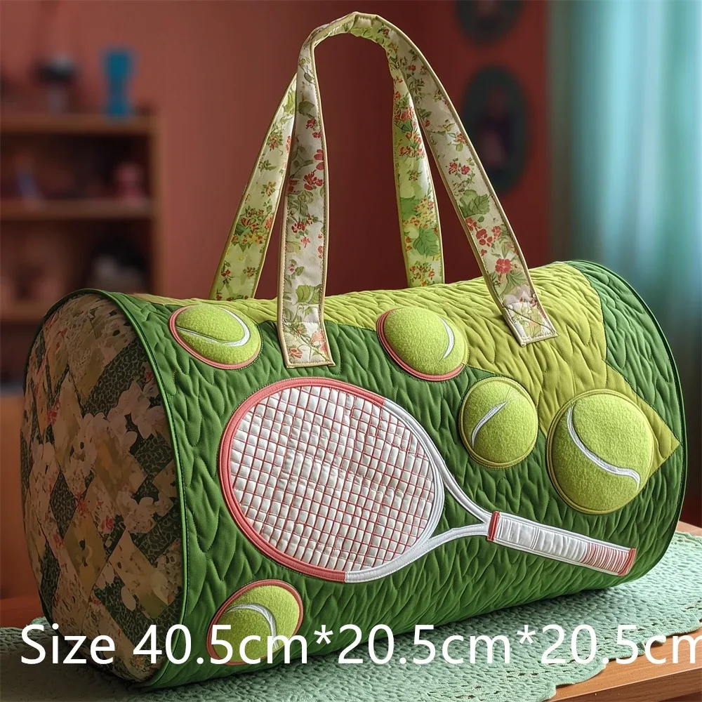 sac de sport matelassé imprimé en 3d pour raquette de tennis, grande capacité, sac de voyage et de sport, sac de week-end tendance pour hommes et femmes
