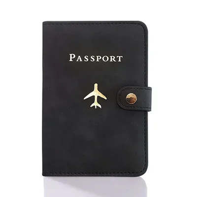 porte-passeport en cuir couvre étui étanche voyage carte de crédit portefeuille mignon passeport livre pour femmes/hommes boucle passeport couverture