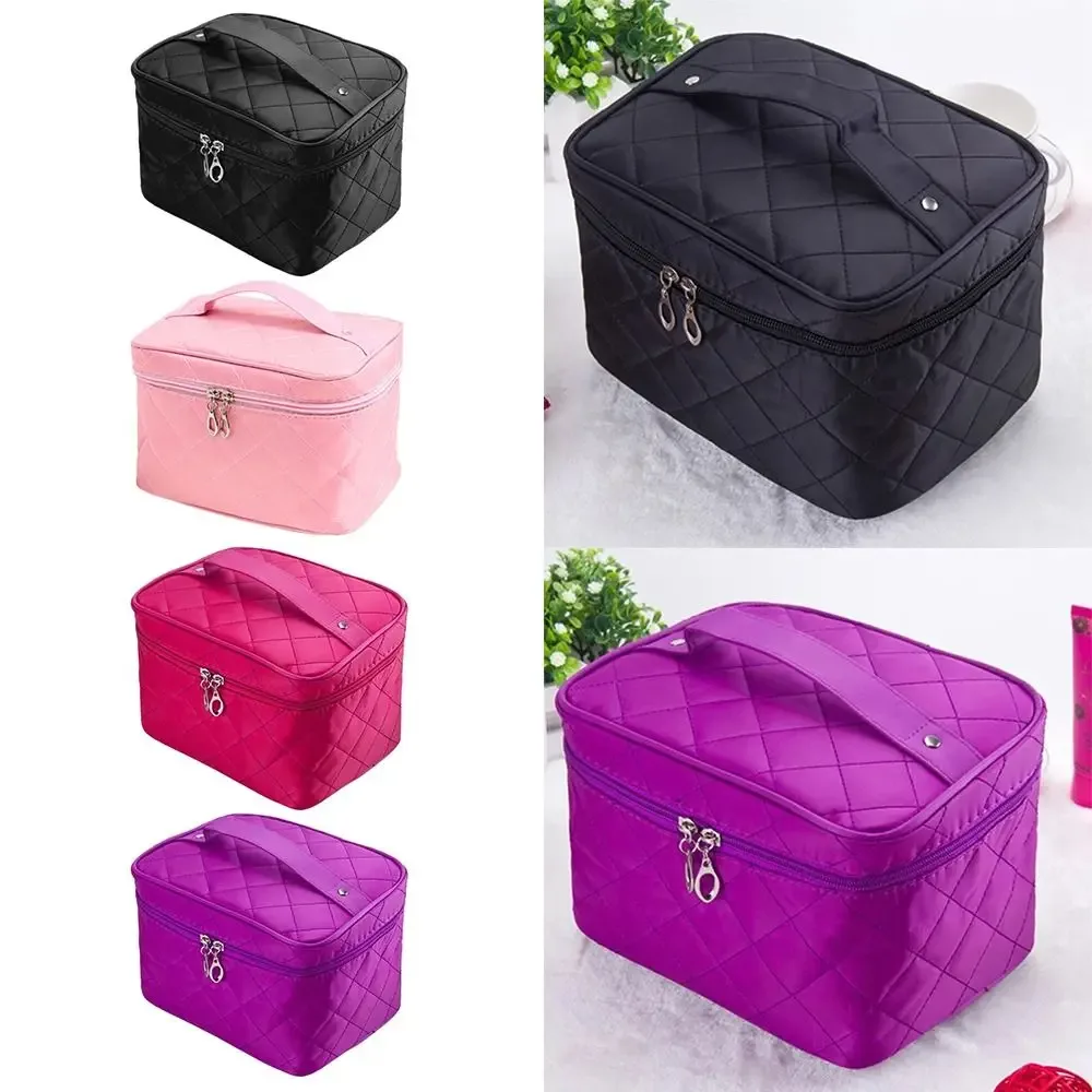 trousse à cosmétiques matelassurera de voyage pour femme, sac à main multifonctionnel, étuis à cosmétiques étanches, grande capacité