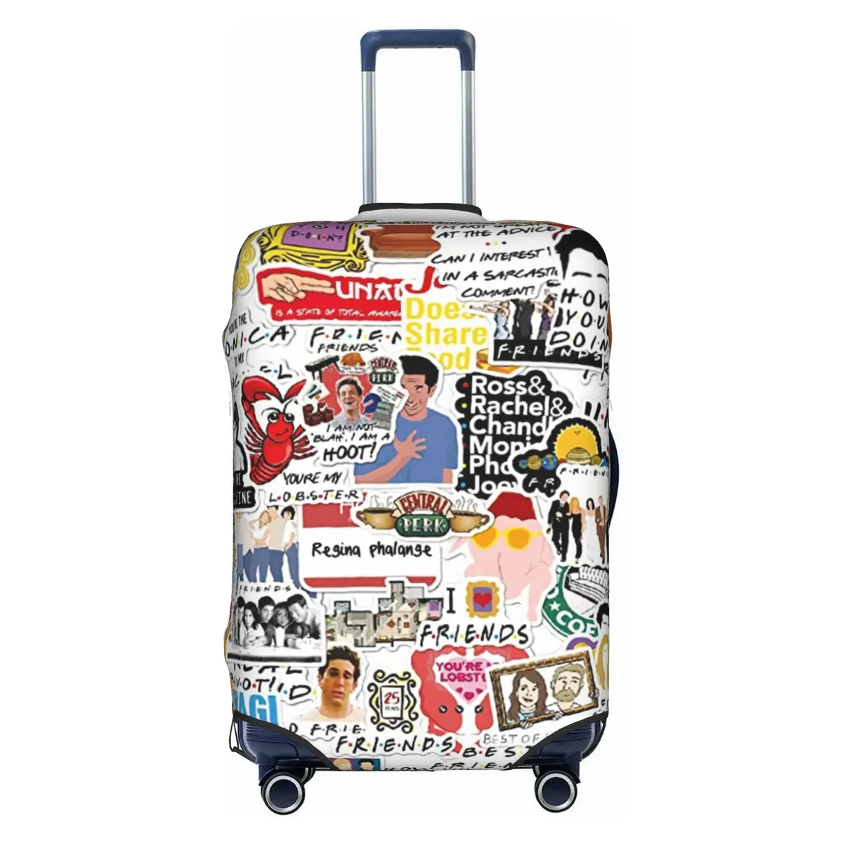 housse de protection pour bagages, motif personnalisé de la série télévisée friends, avec citation amusante, convient aux valises de 18 à 32 pouces