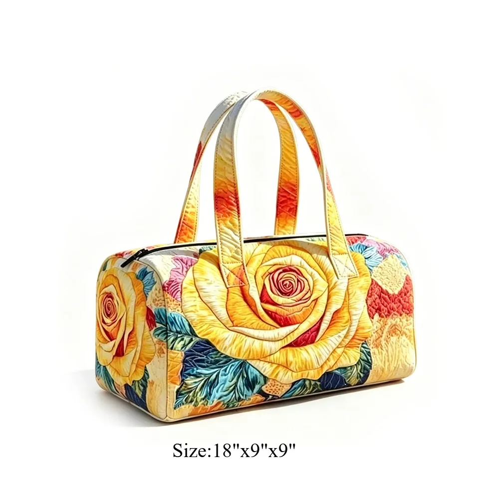sac de voyage matelassé à imprimé chien teckel mignon, rayures arc-en-ciel, pour les amoureux des animaux, sac de week-end léger en polyester pour femmes et filles