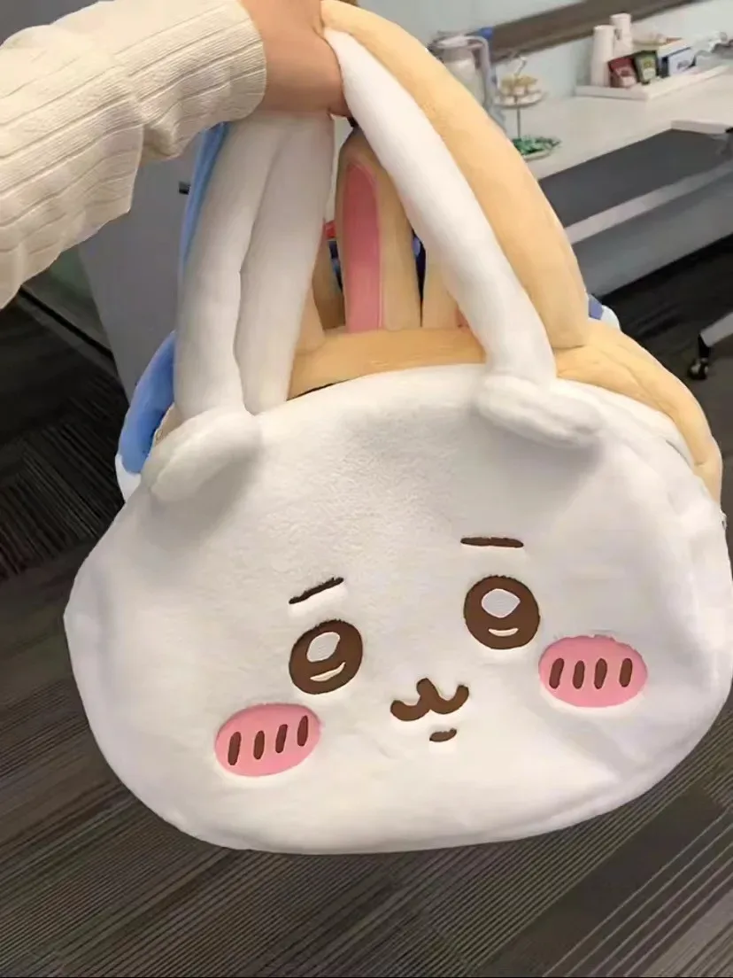nouveau sac à bandoulière en velours brodé chiikawa, sac à dos de rangement pour figurines anime, sacs kawaii pour femme