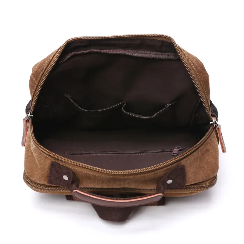 sac à dos vintage en toile pour hommes, grande capacité, sac de voyage à bandoulière, sac d'étudiant de haute qualité, sac à dos pour ordinateur portable