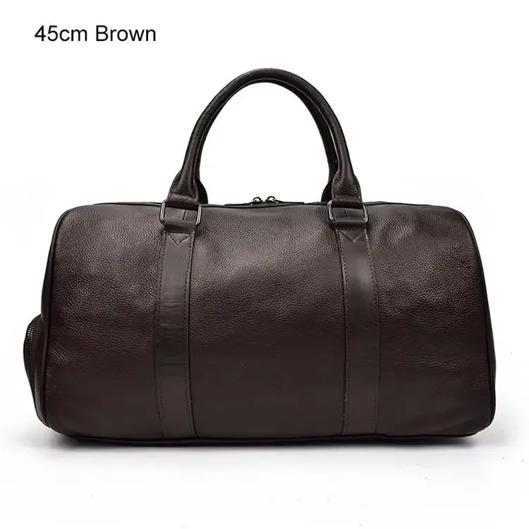 sac de voyage de luxe en cuir véritable pour hommes et femmes, sac à main en cuir de vache, sac à bandoulière de voyage, sac de sport pour week-end