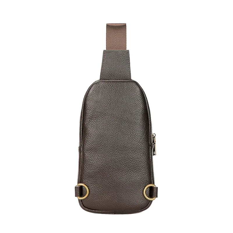 petit sac à bandoulière en cuir véritable pour homme, sac à dos de poitrine, sac à dos de jour, voyage en plein air, chasse, randonnée, camping, initié