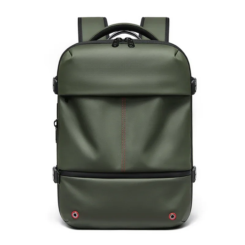 sac à dos de voyage décontracté 16 pouces, sac à dos pour ordinateur portable à compression sous vide, sac à dos scolaire avec port de charge usb, sac à dos de randonnée et d'affaires extensible