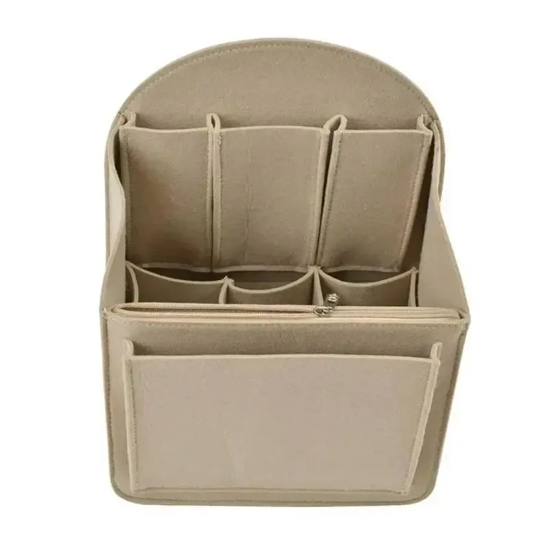 insert de sac à dos portable en feutre, petit sac de rangement pour cosmétiques, organisateur de maquillage, séparateur de sac de voyage, sac à bandoulière compatible avec divers sacs
