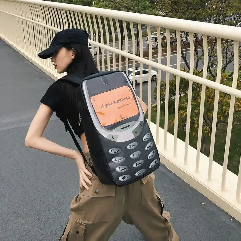 sac à dos en nylon résistant aux éclaboussures pour téléphone portable, grande capacité, design unisexe, style de rue, nouvelle mode
