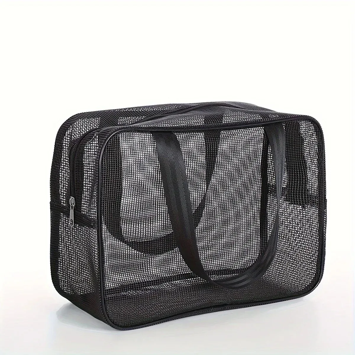 sac de douche en maille, sac de rangement cosmétique, sac de douche multifonctionnel, grande capacité, organisateur de toilette portable