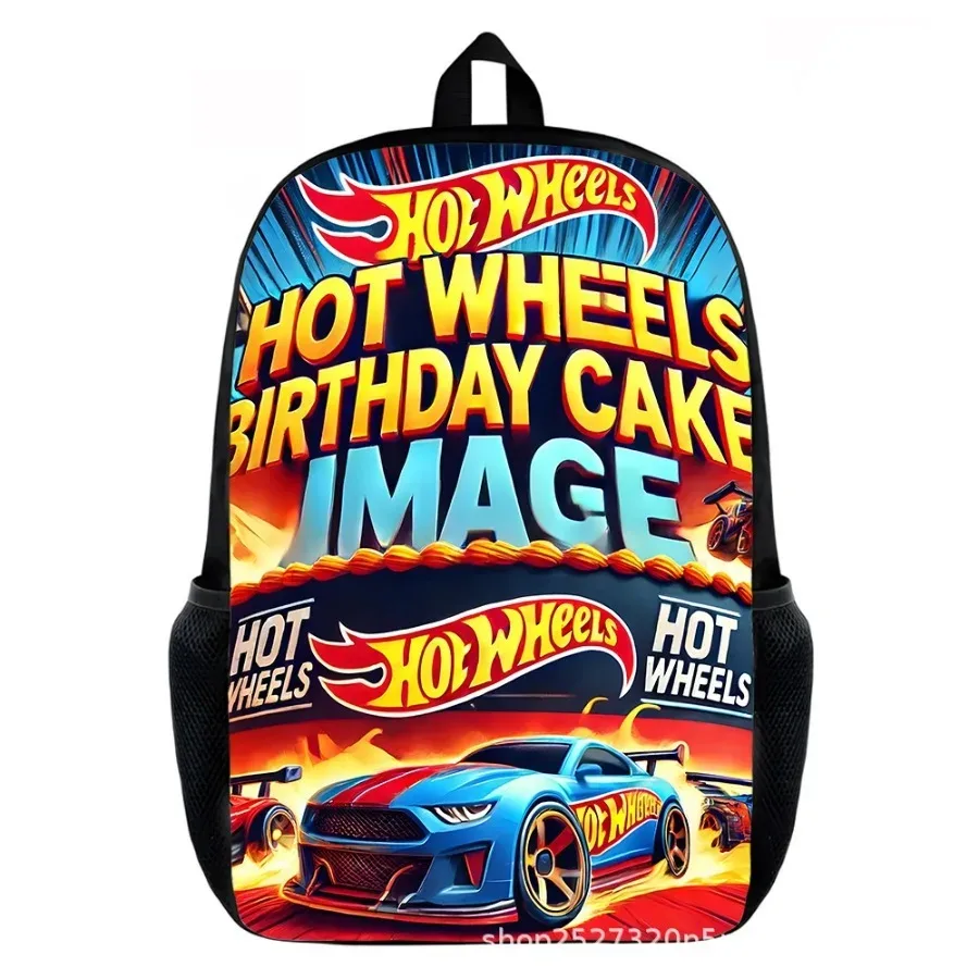 nouveauté : sac à dos pour enfants hot wheels unleashed design battle, imprimé voiture de course, léger, pour garçons