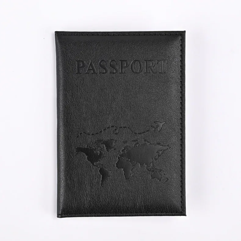 couvertures de passeport pour femmes et hommes, porte-passeport avec lettres imprimées, clips pour billets de vol, porte-carte de crédit bancaire, organisateur de voyage pour passeport