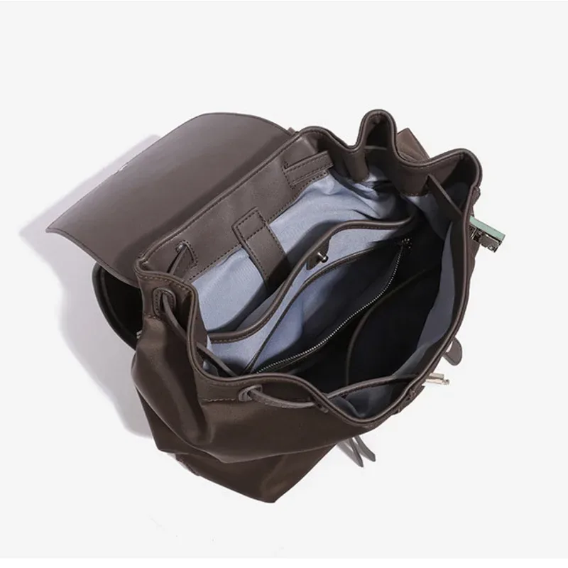 sac à dos en nylon pour femmes, sac à dos décontracté avec garniture en simili cuir, fermeture à pression magnétique, sac à dos de voyage de grande capacité pour un usage quotidien