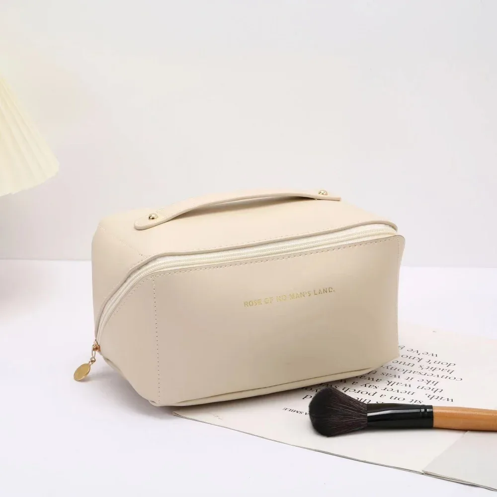 sac de rangement cosmétique de luxe portable, trousse de maquillage de voyage grande capacité pour femmes, sac de rangement de toilette multifonctionnel imperméable