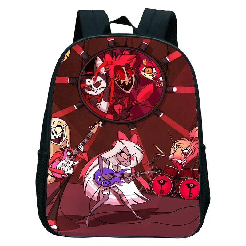 sacs à dos anime hazbin tendance, sacs de maternelle imperméables pour filles et garçons, cartable d'école anime hotel, petit sac à dos pour enfants, mochila