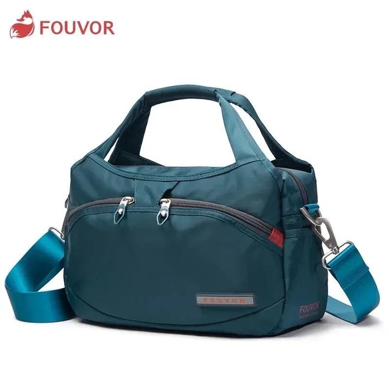 fouvor femmes sac en nylon 2025 nouvelle mode grande capacité sacs à bandoulière oxford sac à main dames décontracté voyage toile fourre-tout 2587-10