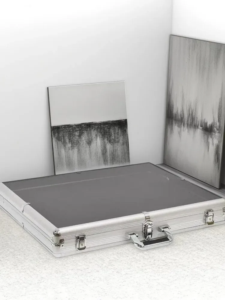 valise portable cartes puces objets de collection présentoir en alliage d'aluminium et vitrine acrylique transparent pour stand de marché