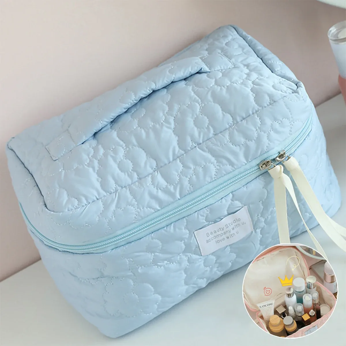 nouvelle trousse de toilette de voyage style ins couleur bonbon, sac de maquillage léger et luxueux pour femme, trousse à rouge à lèvres portable