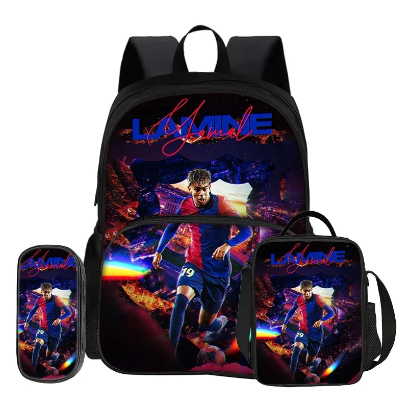 sac dos nylon poche avant motif floral bleu blanc bandoulière arquée fermeture éclair intérieur informatique sacs déjeuner pochette crayons