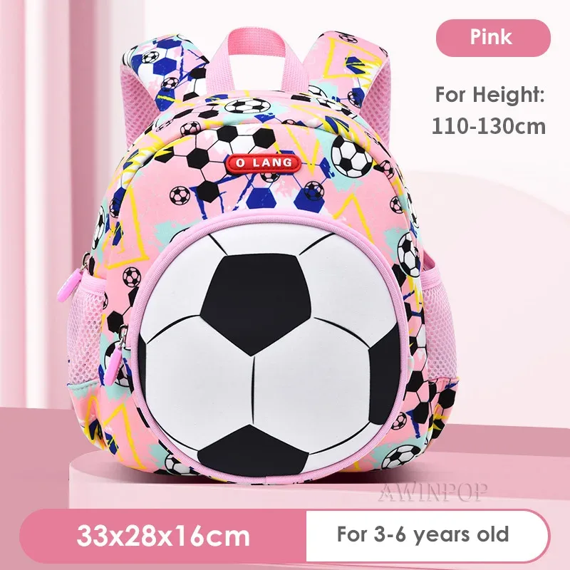sacs d'école de football 3d pour garçons, sacs à dos d'école pour enfants de la maternelle, sac de voyage pour étudiants, pack pour enfants mochila infantil escolar