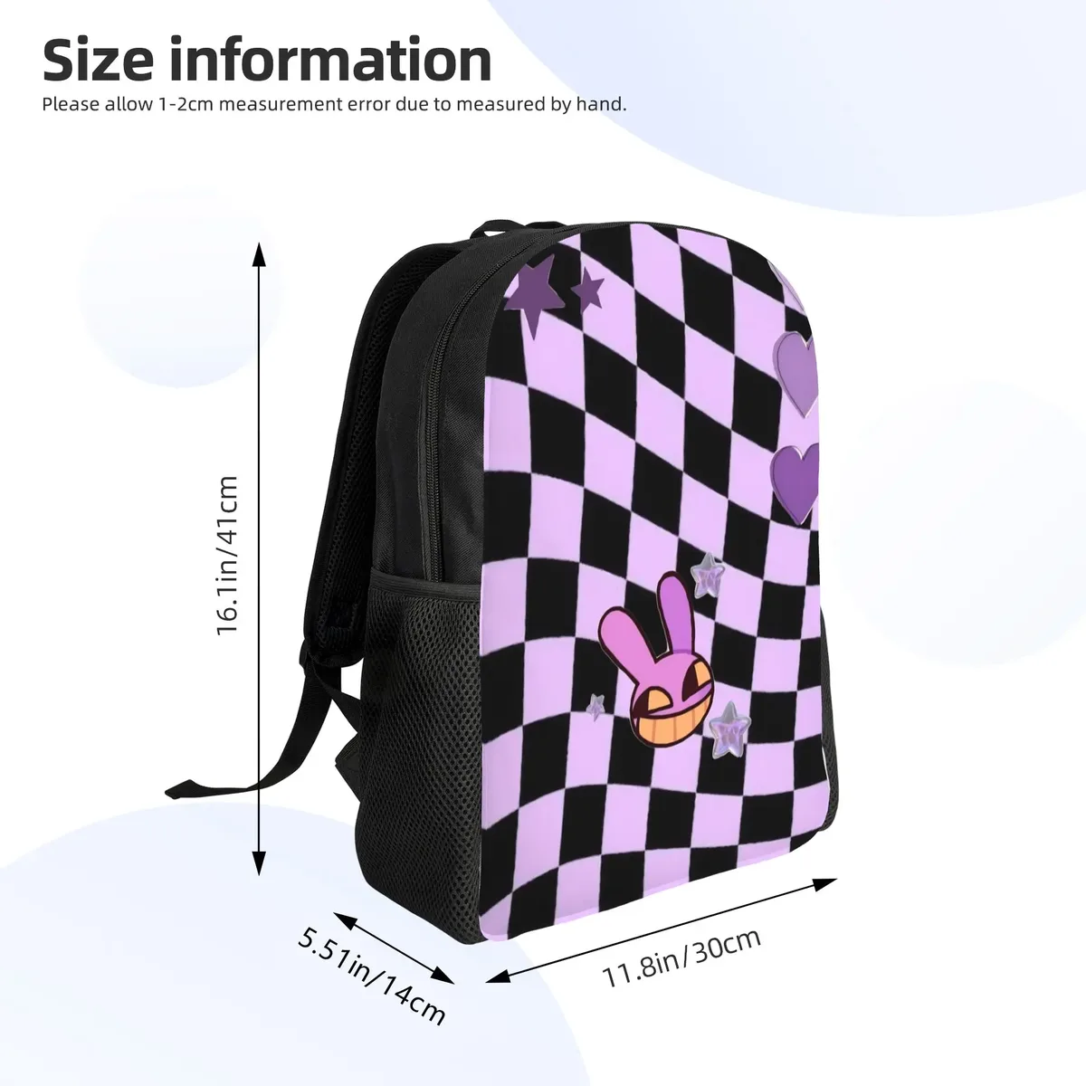 sac à dos décontracté jaxs rabbit, idéal pour le lycée, les affaires, a-amazings d-digitals c-circuse, sac à dos de jour pour hommes et femmes, sac à bandoulière pour ordinateur portable