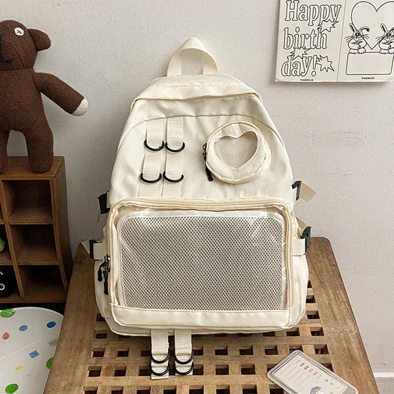 sac d'école style collage pour adolescente itabag kawaii sac à dos transparent amour coeur jk sac à dos femmes nouveau 2026 pochette d'ordinateur