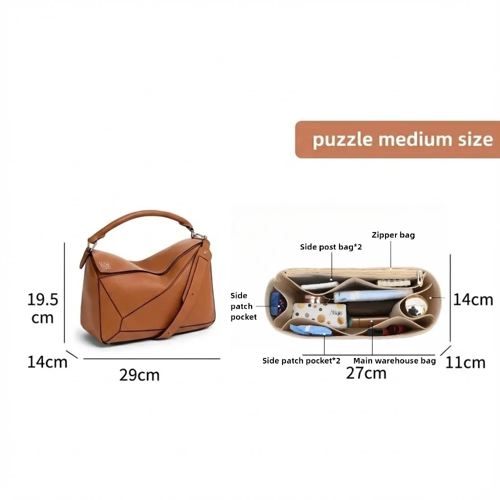 sac à main en feutre pour femmes, organisateur adapté pour loe-we puzzle, sac à main de maquillage, sacs à cosmétiques, sac de luxe de styliste