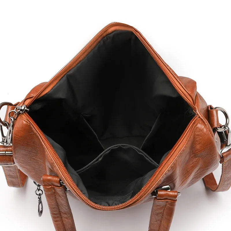 sac à bandoulière en cuir souple pour femmes, sac à bandoulière multifonctionnel à la mode, sac à main polyvalent pour les déplacements, nouvelle collection 2025