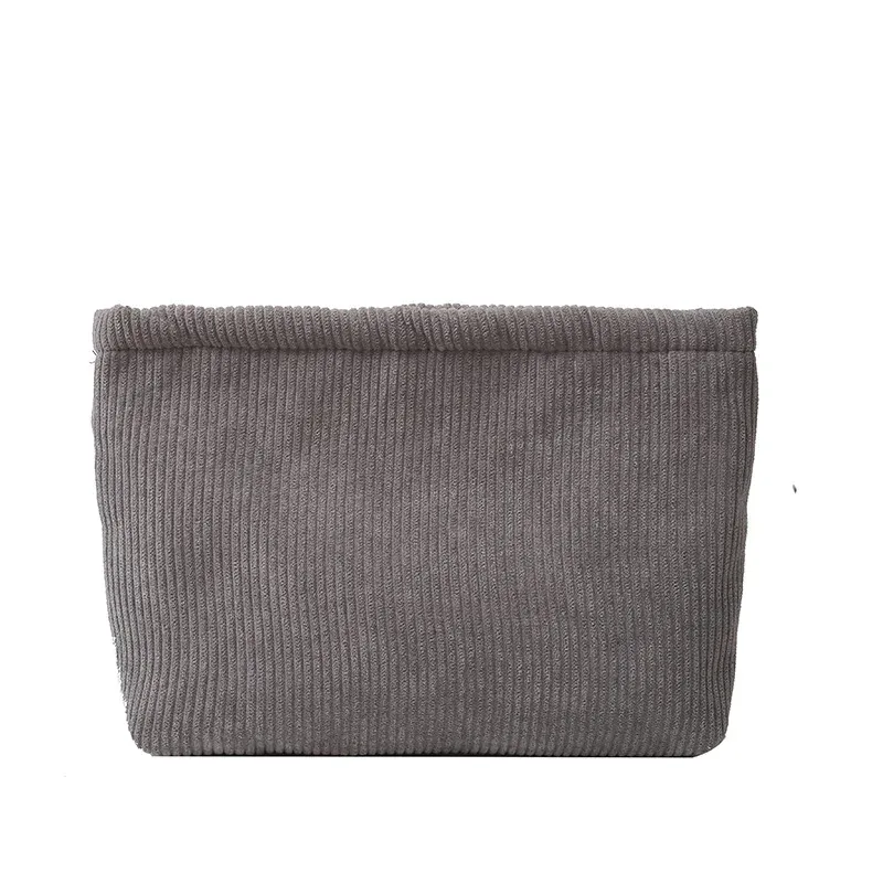 trousse de maquillage en velours côtelé pour femme, style ins, grande capacité, pochette cosmétique portable, étui à rouge à lèvres, porte-monnaie, pochette téléphone, sac à main