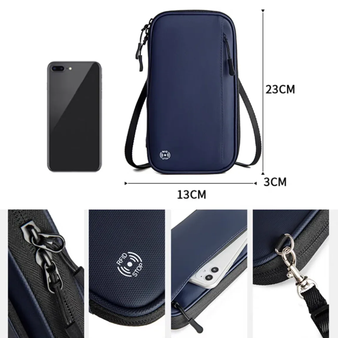 organisateur de documents de voyage étanche - porte-passeport avec blocage rfid et poche pour les voyages en famille - portefeuille de passeport portable