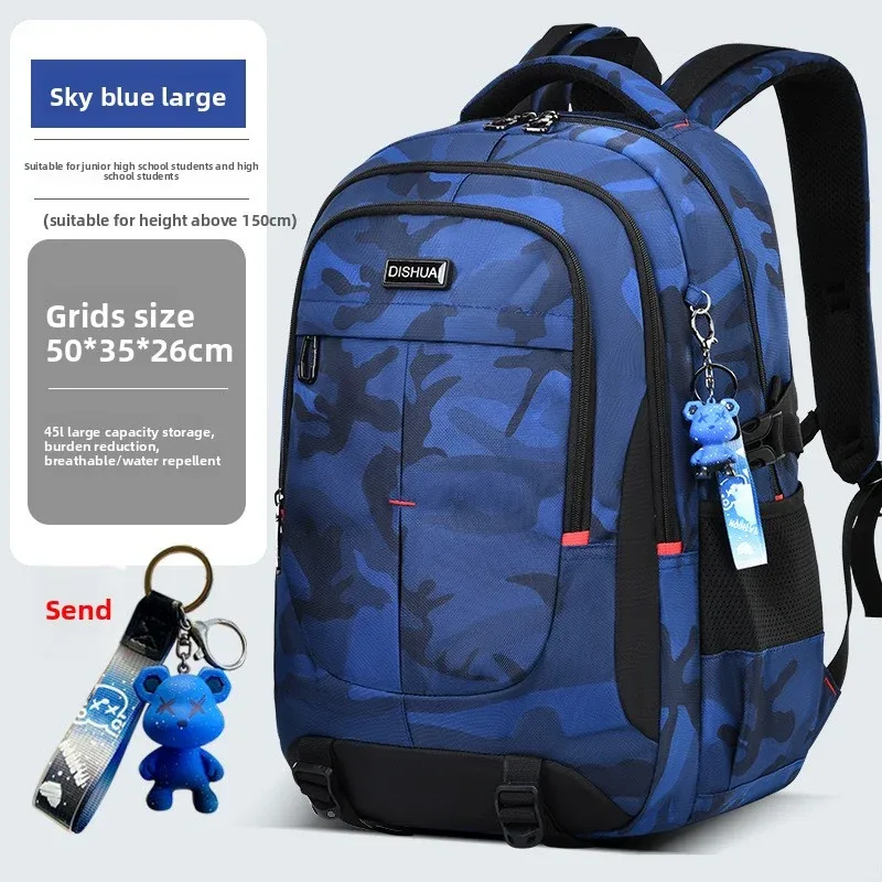 Nouveau Sac à Dos de Voyage Camouflage 2025 pour Hommes, 2 Tailles, Sac à Dos Grande Capacité pour Étudiants et Garçons