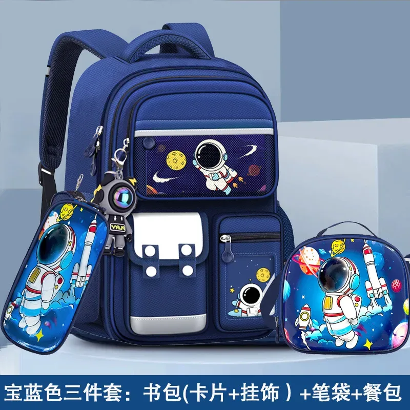 sac à dos pour enfants 3 pièces de la série astronaute, mignon et esthétique, grande capacité, pour élèves du primaire