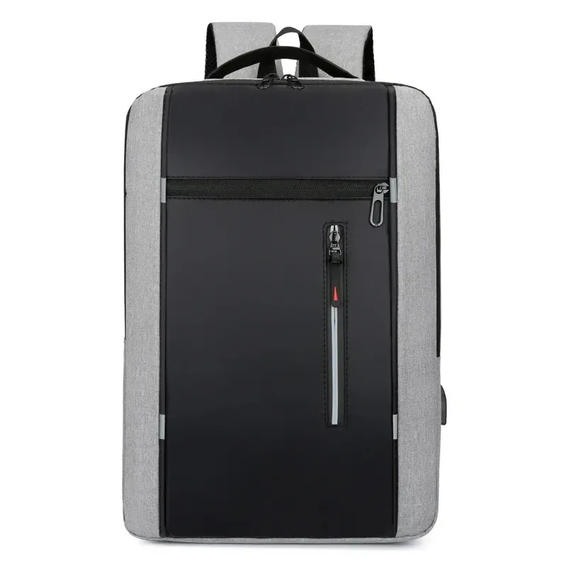 sac à dos oxford étanche pour hommes, 15.6 pouces, avec port de chargement usb, sac d'école de voyage d'affaires de grande capacité