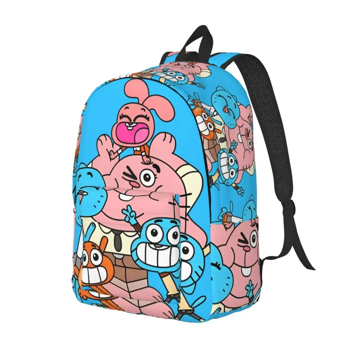 gumball darwin visage mode sac à dos sport lycée affaires jeu vidéo sac à dos pour hommes femmes ordinateur portable toile sacs