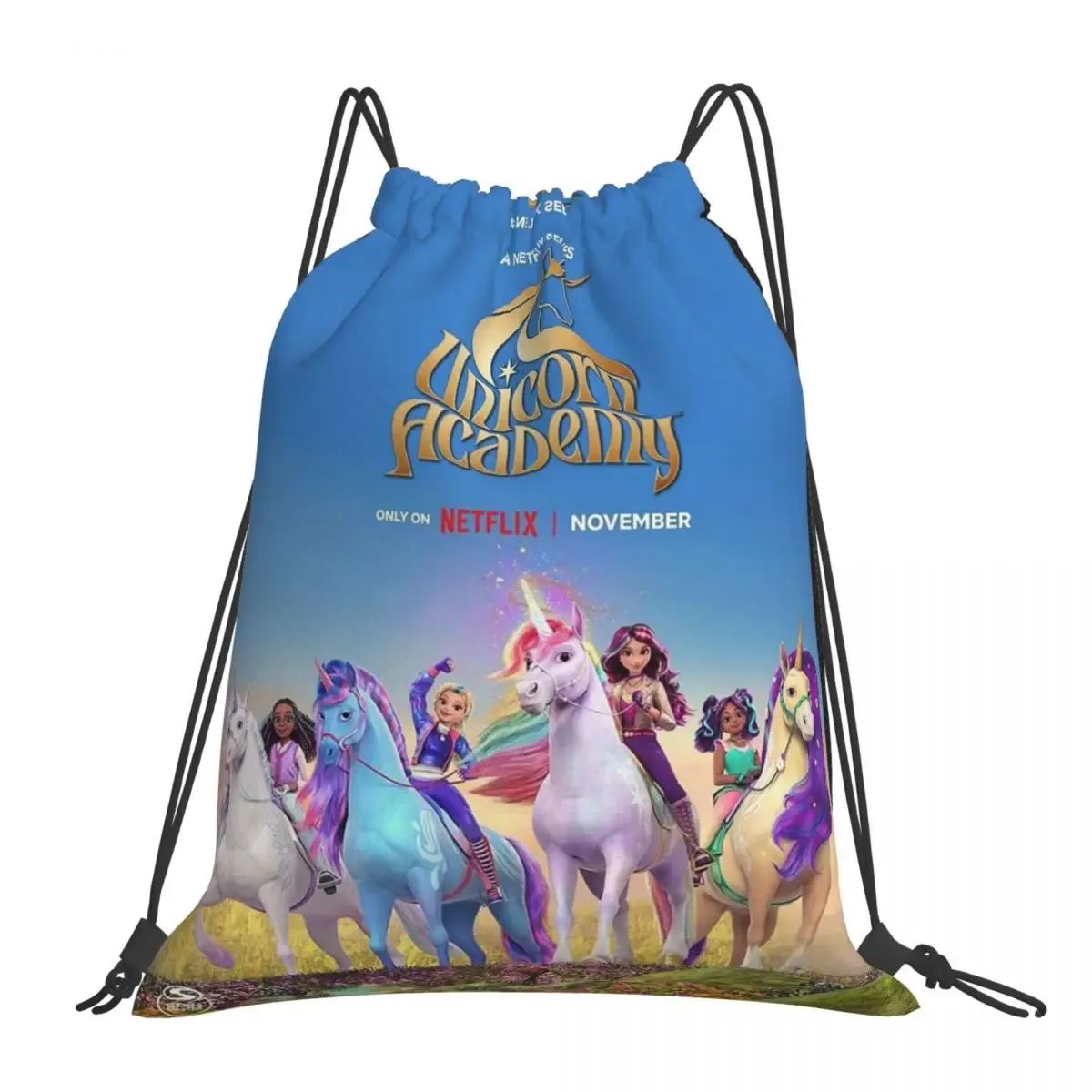 sacs à dos unicorn academy, sacs portables à cordon, sacs de sport, sacs à livres pour homme et femme, pour l'école