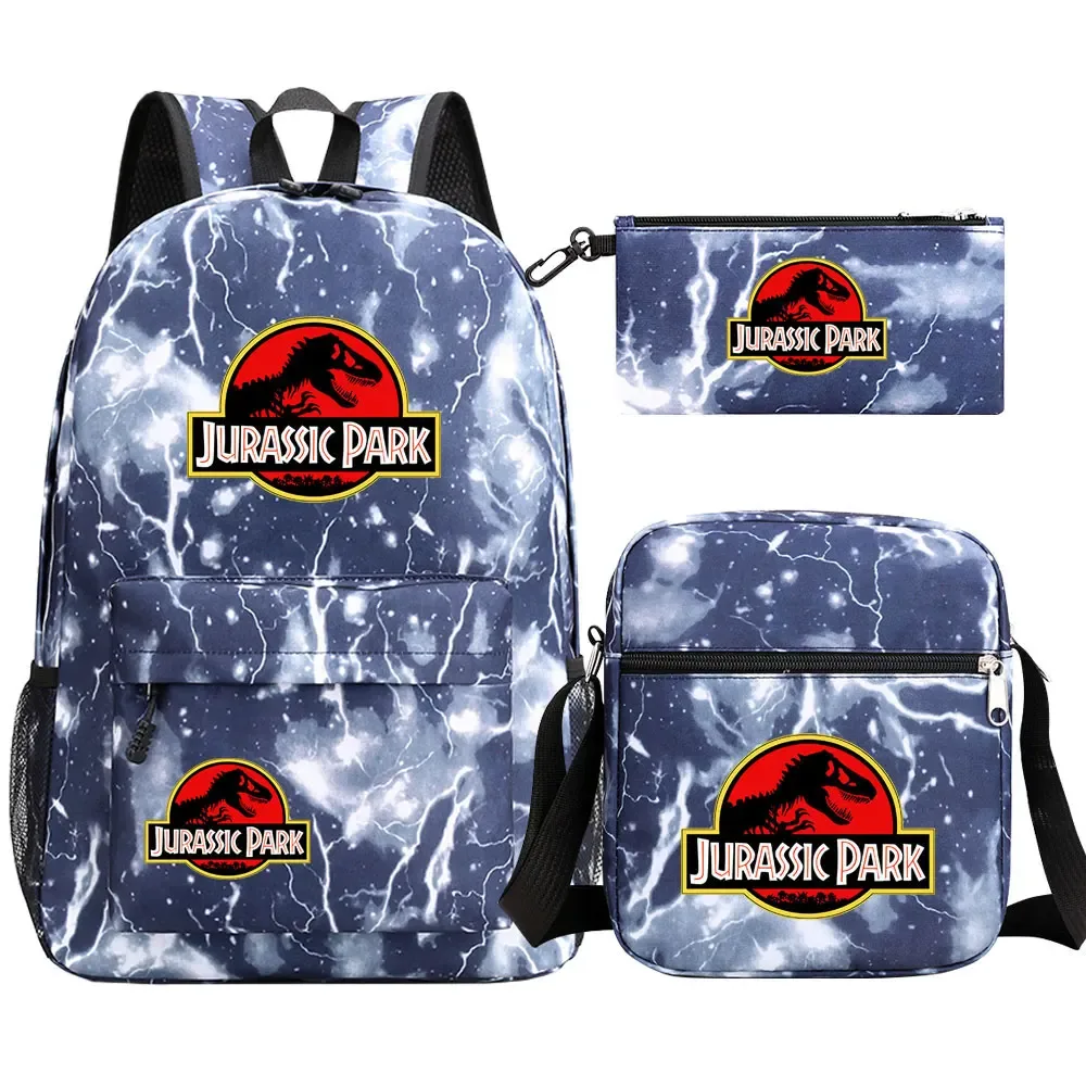 dinosaur jurassic world park 3 pièces garçons filles enfants retour à l'école livre sacs, sac à dos étudiant, sac à bandoulière trousse à crayons