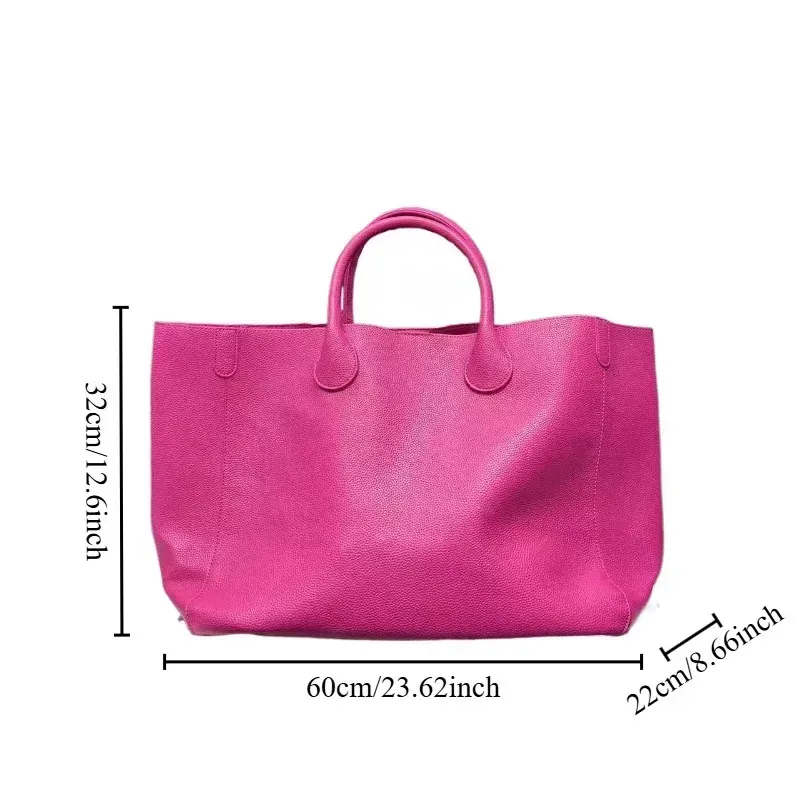 sac à main surdimensionné en cuir végétalien pour femme, sac de shopping de grande capacité, simple et polyvalent