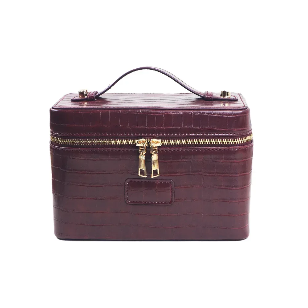 sac de toilette de voyage personnalisé avec motif crocodile, sac de maquillage portable à suspendre, organiseur de cosmétiques pour femmes